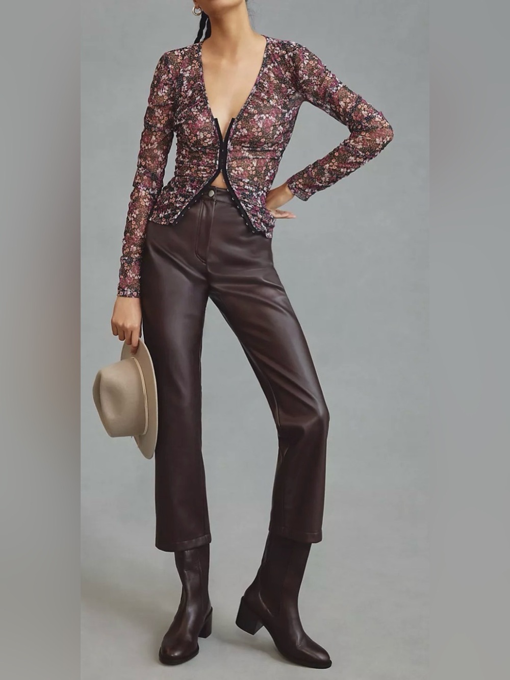 Anthropologie Sheer Mesh Top, Size Small